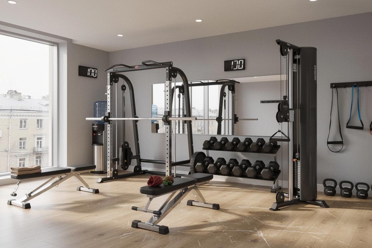 Bright personal training studio interior in Kyiv