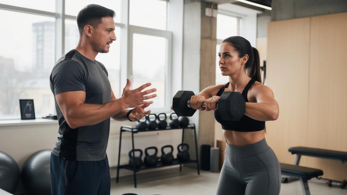 Personal training session in a Kyiv studio